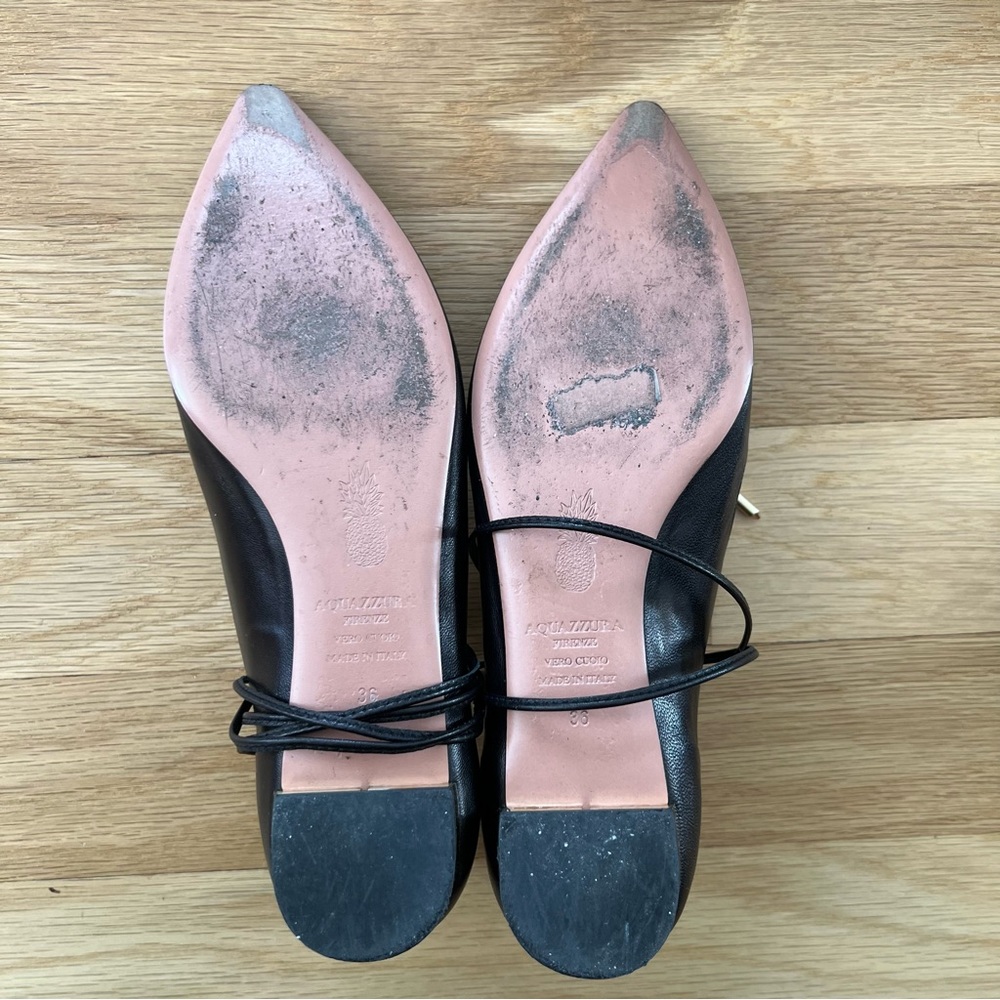 Aquazzura Christy laced up flats in size 36 - Picture 4 of 5